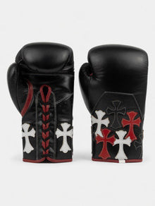 Multicolor Cross Leather Boxing Gloves – product image 1