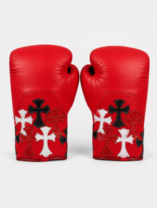 Multicolor Cross Leather Boxing Gloves – product image 7