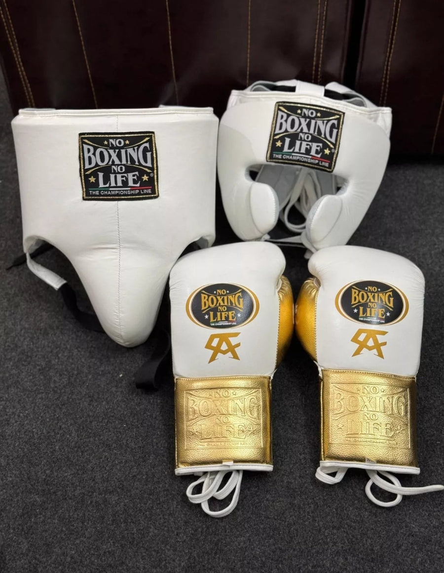 Premium Boxing Set – Genuine Leather Gloves, Headgear & Groin Guard | Free Embroidery – product image 1
