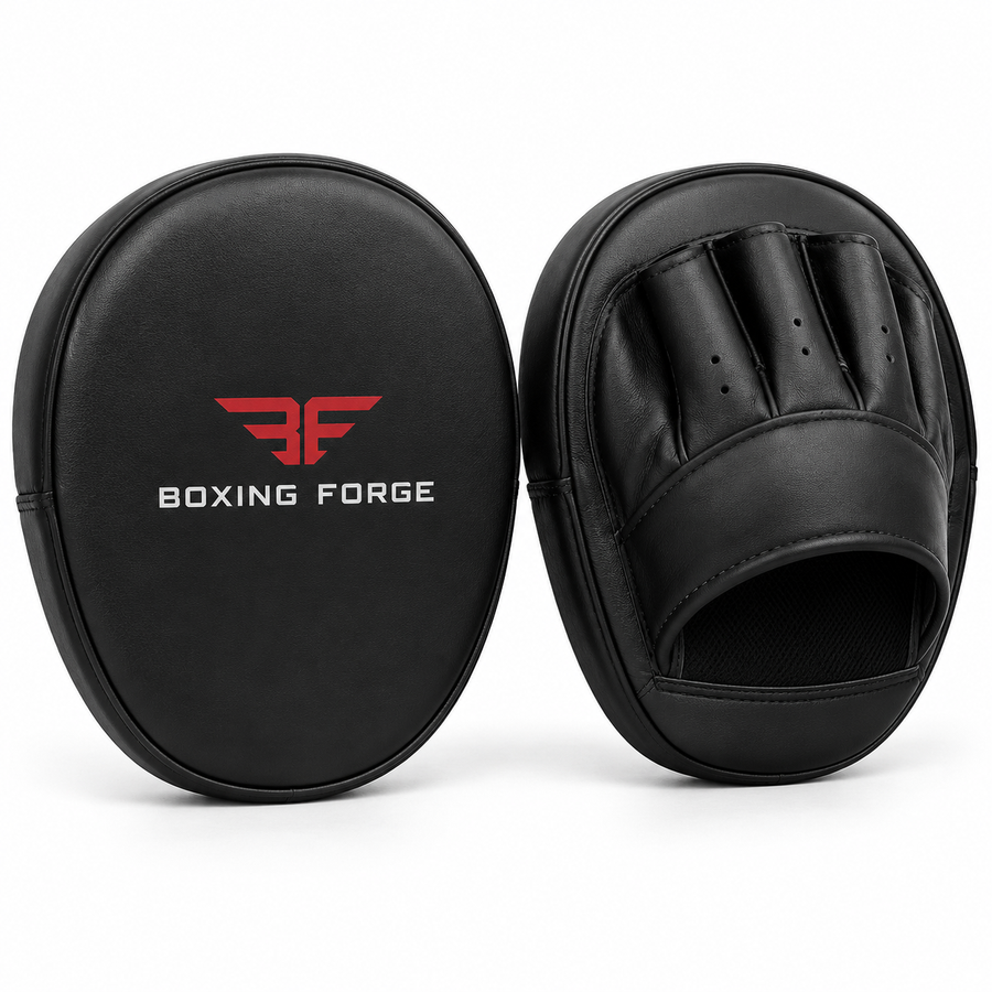 Boxing Forge compact black oval punch mitt pair