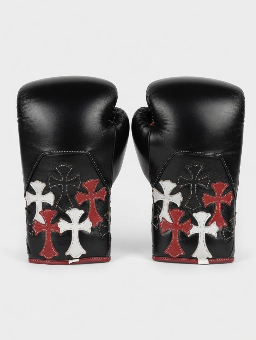 Multicolor Cross Leather Boxing Gloves – product image 2