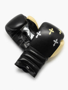 Gothic Cross Leather Boxing Gloves – Lace-Up – product image 1