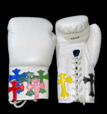 Winning Style Chrome heart Boxing Set | Lace-Up Gloves, Headgear & Groin Guard – product image 2