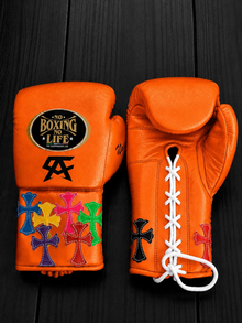 Custom No Boxing No Life (NBNL) Chrome Hearts Inspired Premium Leather Boxing Gloves | Multiple Colors Available – product image 6
