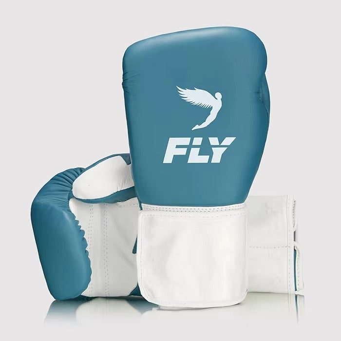 FLY Boxing Gloves – Premium Blue & White Training and Sparring Gloves – product image 1