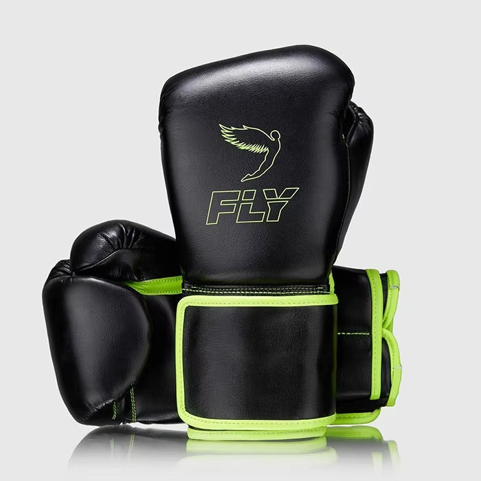 Premium Black/Green Boxing Gloves – Professional Training & Sparring Gloves – product image 1