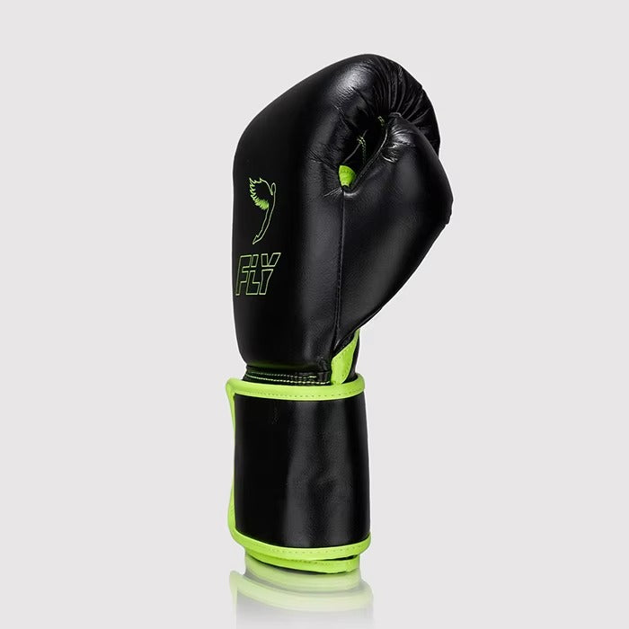 Premium Black/Green Boxing Gloves – Professional Training & Sparring Gloves – product image 2