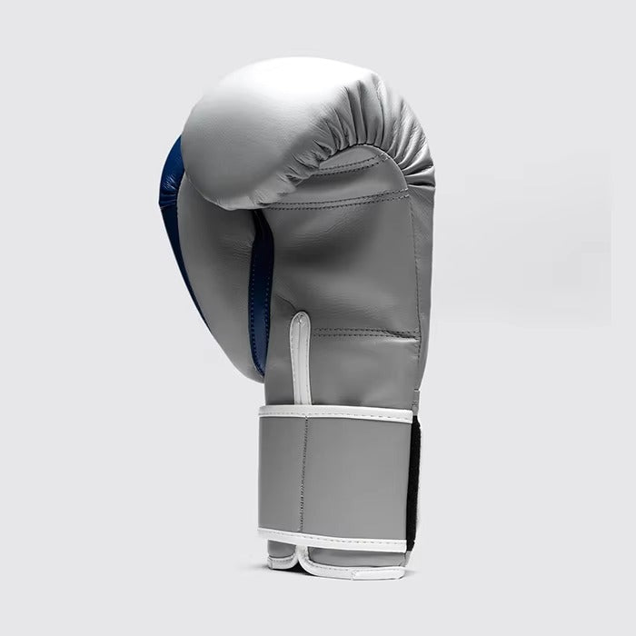 Premium Grey/Blue Boxing Gloves – Professional Training & Sparring Gloves – product image 3