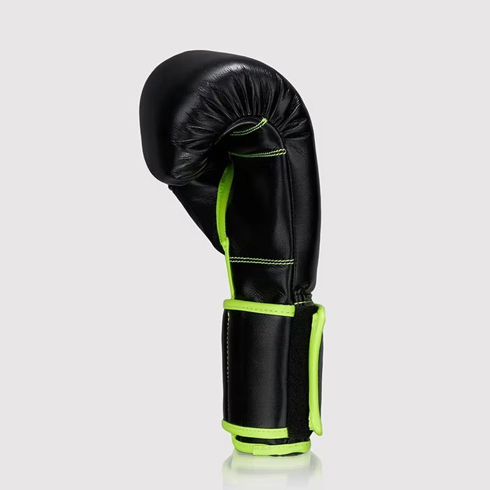 Premium Black/Green Boxing Gloves – Professional Training & Sparring Gloves – product image 3