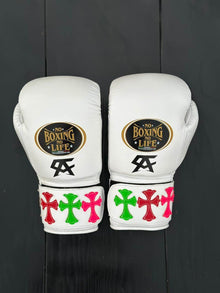Custom No Boxing No Life (NBNL) Chrome Hearts Inspired Premium Leather Boxing Gloves | Multiple Colors Available – product image 8