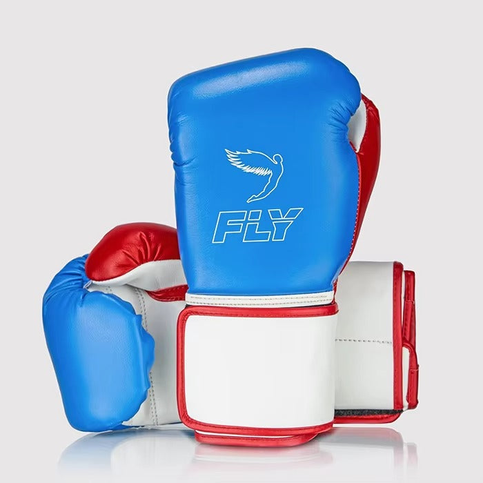 Premium Blue/White Boxing Gloves – Professional Training & Sparring Gloves – product image 1