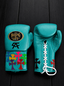 Custom No Boxing No Life (NBNL) Chrome Hearts Inspired Premium Leather Boxing Gloves | Multiple Colors Available – product image 10