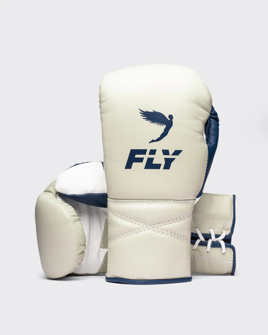 Premium White/Blue Boxing Gloves – Professional Training & Sparring Gloves – product image 1