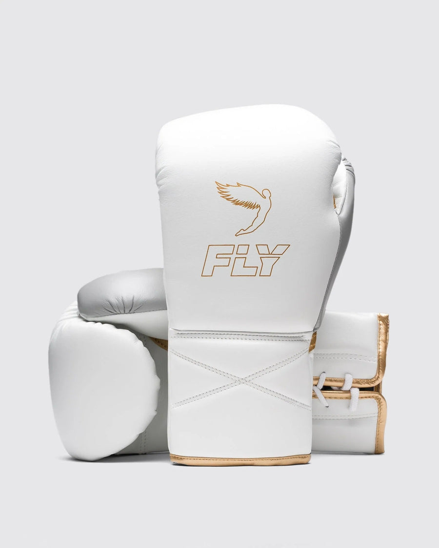 Premium White/Gold Boxing Gloves – Professional Training & Sparring Gloves – product image 1