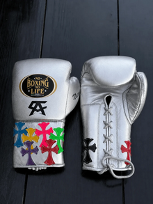 Custom No Boxing No Life (NBNL) Chrome Hearts Inspired Premium Leather Boxing Gloves | Multiple Colors Available – product image 9