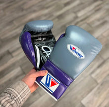Winning Style Grey & Purple Boxing Set | Lace-Up Gloves, Headgear & Groin Guard – product image 4