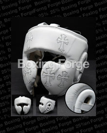 Cross Series Leather Boxing Set – Gloves, Headguard & Groin Guard – product image 8