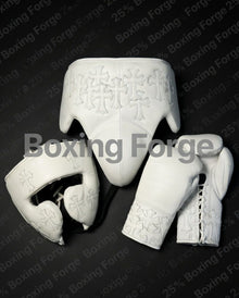 Cross Series Leather Boxing Set – Gloves, Headguard & Groin Guard – product image 5